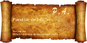 Pandia Arián névjegykártya